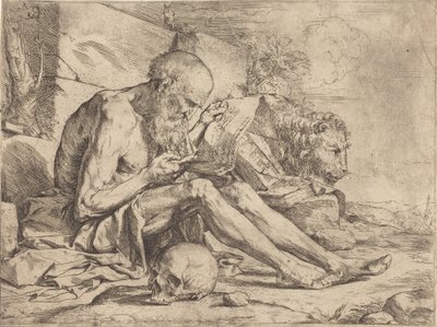 Sankt Hieronymus läser av Jusepe de Ribera