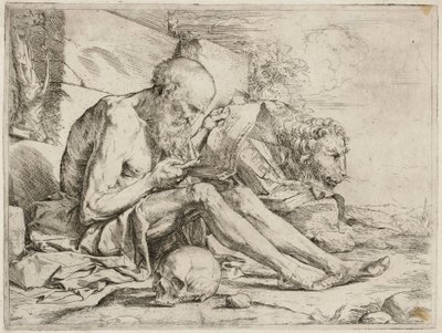Den läsande helige Hieronymus av Jusepe de Ribera
