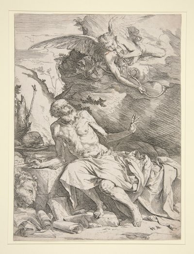 Saint Hieronymus med ängeln av Jusepe de Ribera