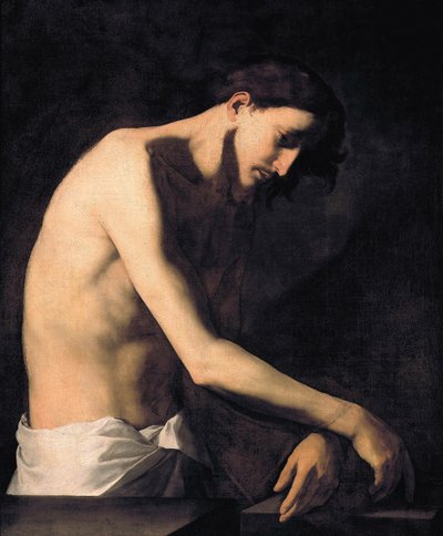 The flagellation of Christ par Ribera, Jose, de (1591-1652). Olja på duk, storlek: 99x81, ca. 1620, Galleria Sabauda, Torino av Jusepe de Ribera