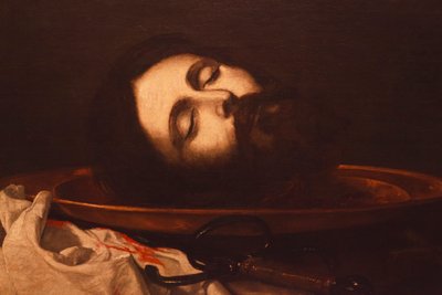 Johannes Döparens huvud (detalj) av Jusepe de Ribera