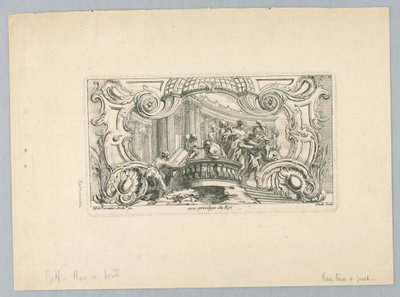 Prydnad med figurer av Juste Aurèle Meissonnier
