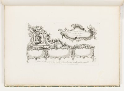 Part of the Ornamentation of the 1733 Chronology (Gamla testamentet) för konungen], pl. 35 i verk av Juste Aurele Meissonnier av Juste Aurèle Meissonnier