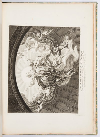 Design för målat tak för kapellet av Jungfrun av St. Sulpice av Paris, skylt 105, i Oeuvres de Juste-Aurèle Meissonnier (Verk av Just-Aurèle Meissonnier) av Juste Aurèle Meissonnier