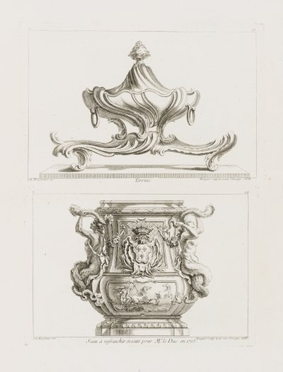 Terrine, pl. 57 i verk av Juste-Aurele Meissonnier av Juste Aurèle Meissonnier
