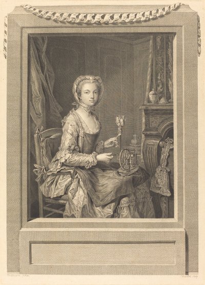 Fröken hans syster av Juste Chevillet after Jean Gaspard Heilmann