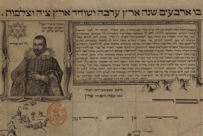 Självporträtt i Palestina eller det heliga landet detalj av Justo
