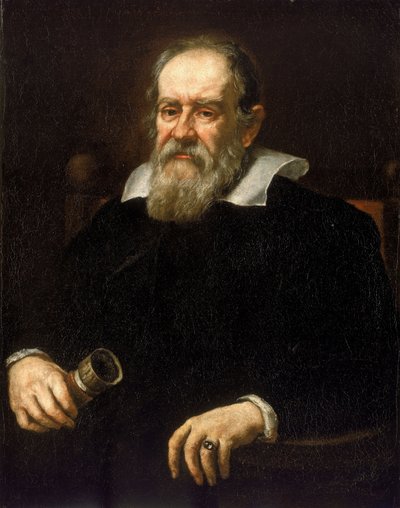 Porträtt av Galileo Galilei, känd som Galileo Galileo, italiensk astronom (1564-1642) Målning från Sustermans skola. av Justus (school of) Sustermans
