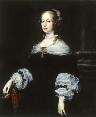 Porträtt av grevinnan Teresa Dudley di Carpegna, 1654 av Justus Sustermans
