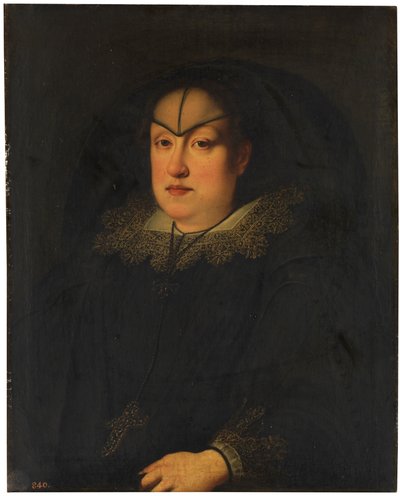 Spanska: María Magdalena de Austria-Estiria, gran duquesa de Toscana Porträtt av Maria Maddalena av Österrike som änka av Justus Sustermans