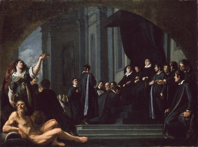 Senatorerna i Florens svär trohet till Ferdinando II de