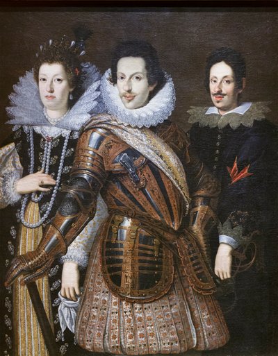 Cosimo II av Medici med sin hustru Maria Magdalena av Österrike och hans son Ferdinand II av Justus Suttermans