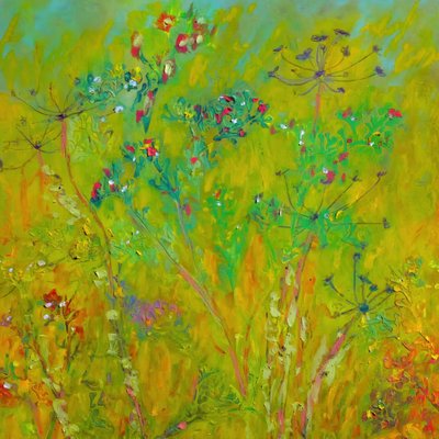 Färgstarkt fält med vilda blommor av Justyna Jaszke