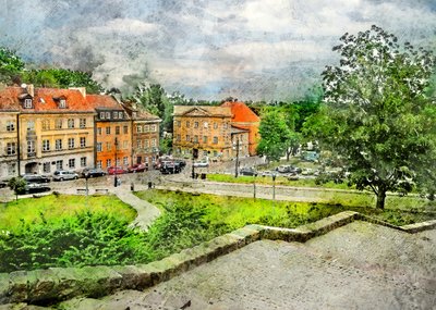 Utsikt över den historiska stadsparken av Justyna Jaszke