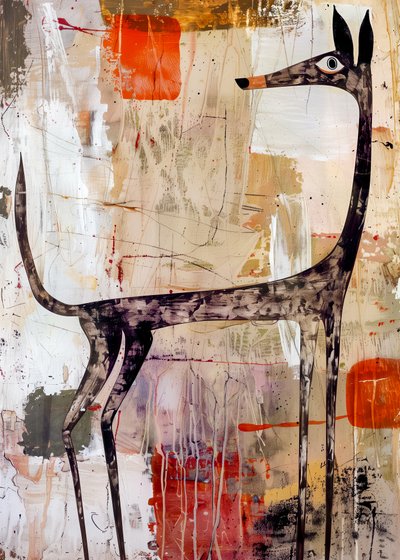 Modern abstrakt greyhound av Justyna Jaszke