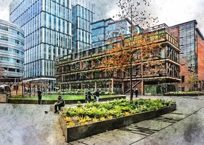 Modern stadspark av Justyna Jaszke