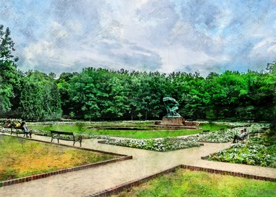 Statyn i den fridfulla parken av Justyna Jaszke