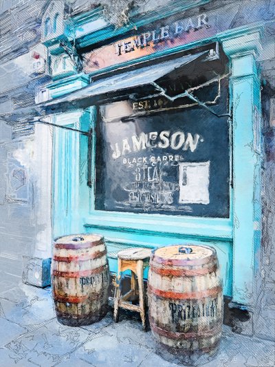Ingången till Rustic Blue Bar av Justyna Jaszke