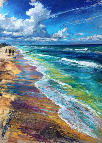 Promenad längs Sunny Beach av Justyna Jaszke