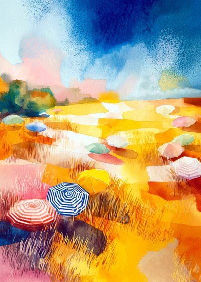 Paraplyer från Sunny Field av Justyna Jaszke