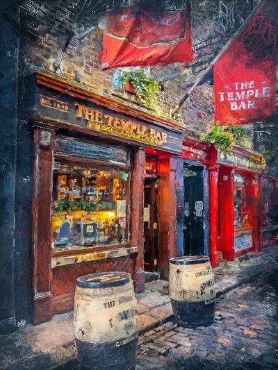 En kväll i Temple Bar, Dublin av Justyna Jaszke