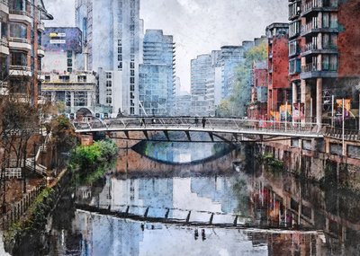 Arkitektur vid stadsfloder av Justyna Jaszke