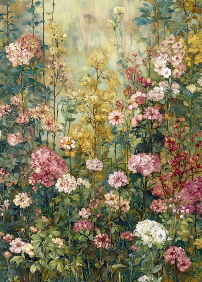 En färgsprakande blomsterträdgård av Justyna Jaszke