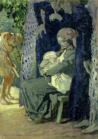 Heliga familjen, ca 1913 (olja på duk) av Józef Mehoffer