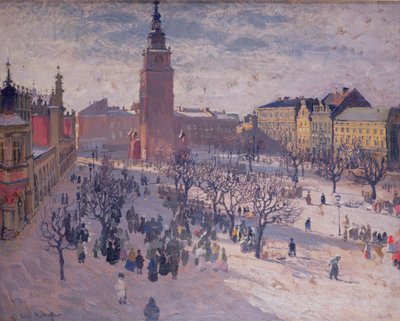 Stora marknadstorget i Krakow av Józef Mehoffer