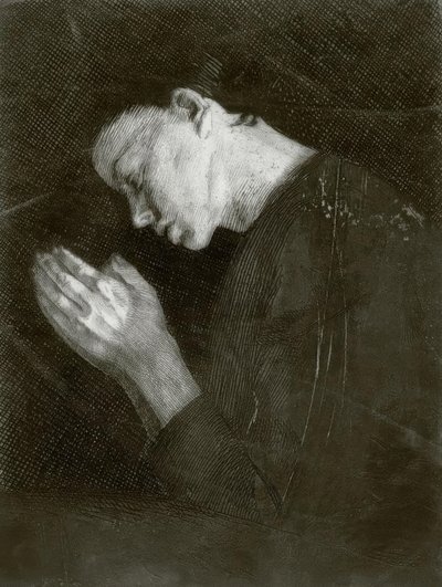 Bedande flicka av Käthe Kollwitz