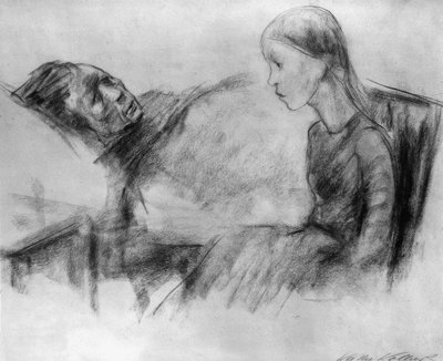 Den sjuka mamman av Käthe Kollwitz