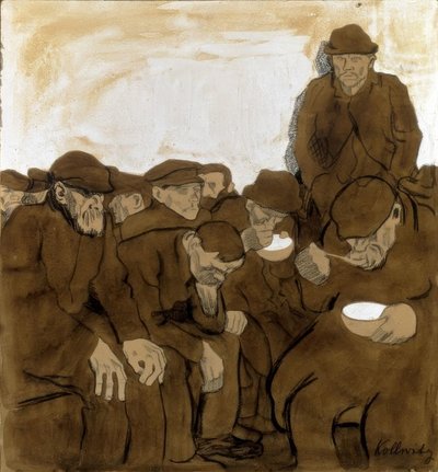 I uppvärmningshallarna av Käthe Kollwitz