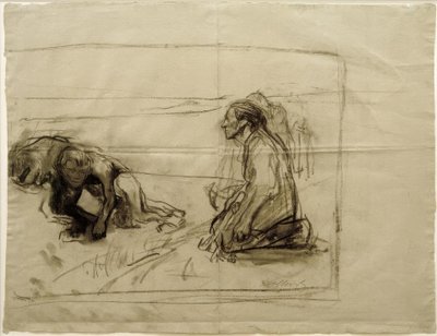 K. Kollwitz, Studie om Pflüger (plogman med knästående fru) av Käthe Kollwitz