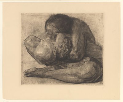 Mamma med dött barn Kvinna med totembarn (originaltitel) av Käthe Kollwitz