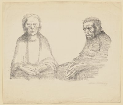 Avvisad andra version av blad 3 i serien ”Krig” av Käthe Kollwitz
