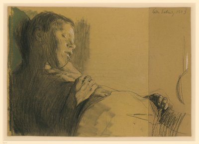 Schlafender Knabe (Das tote Kind) av Käthe Kollwitz