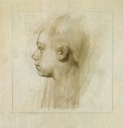 Självporträtt i profil till vänster I. av Käthe Kollwitz