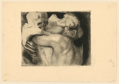 Döden och kvinnan som kämpar om barnet (2:a utgåvan) av Käthe Kollwitz