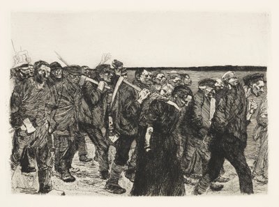 Weberzug (Vävarnas marsch) av Käthe Kollwitz