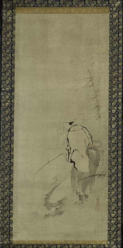 Triptyk av Zhou Moushu, Xiwangmu och Taigong Wang av Kaiho Yusho
