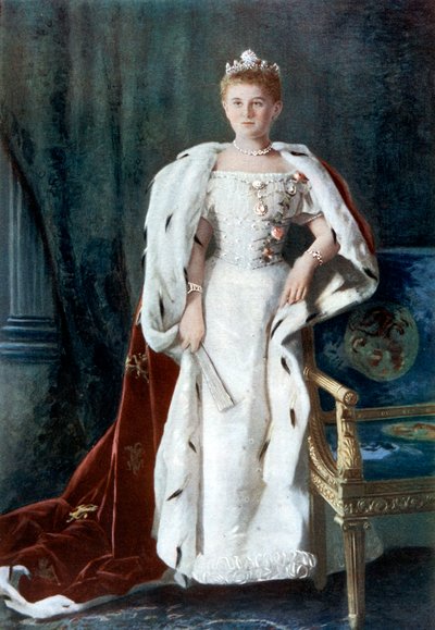 Drottning Wilhelmina av Nederländerna, tidigt 1900-tal. av Kaineke