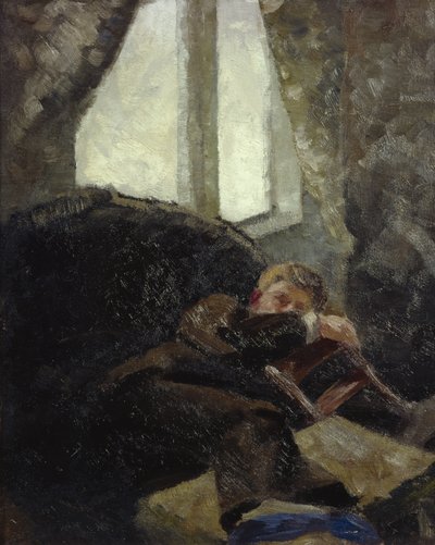 Ung man - dagen efter (baksmälla) 1884 (olja på duk) av Kalle Lochen