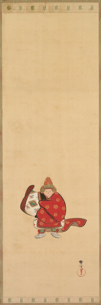 Bugaku-dansare, sent 1800-1900-tal. av Kamisaka Sekka
