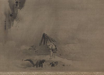 Kvällsdusch av Kanō Tan’yū