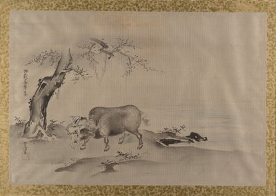 Album med kopior av kinesiska målningar, 1600-talet. av Kanô Yôboku Tsunenobu