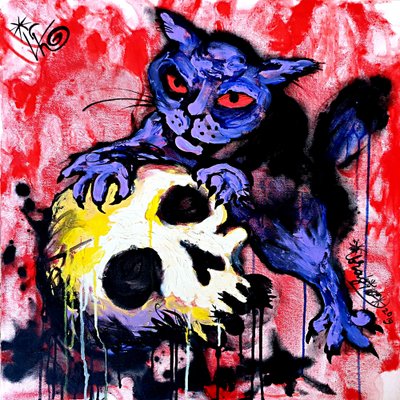 Dark Cat Skull av Kanat Ibragimov