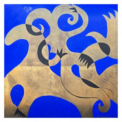 Dynamic Gold Blue Shapes av Kanat Ibragimov