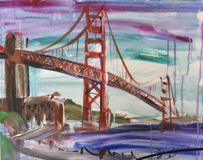 Den livfulla Golden Gate-bron av Kanat Ibragimov