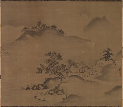 kinesiskt landskap av Kano Chikanobu