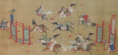 Tartars Playing Polo, tidigt 1700-tal. av Kano Eisen